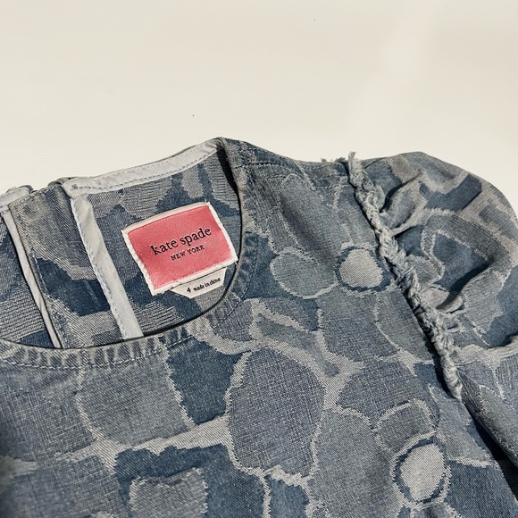 Kate Spade Abstract Peony Denim Dress - Picture 7 of 8